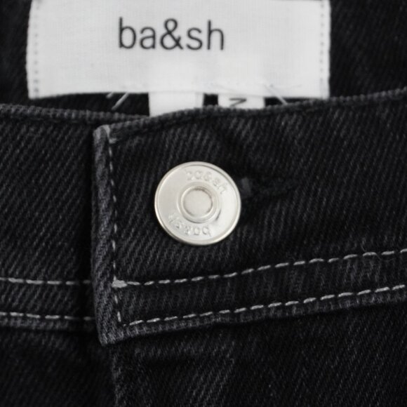 ba&sh Noel Straight Leg Denim Jeans in Carbon Black - Women's Size 40 (NWT) - Picture 7 of 15